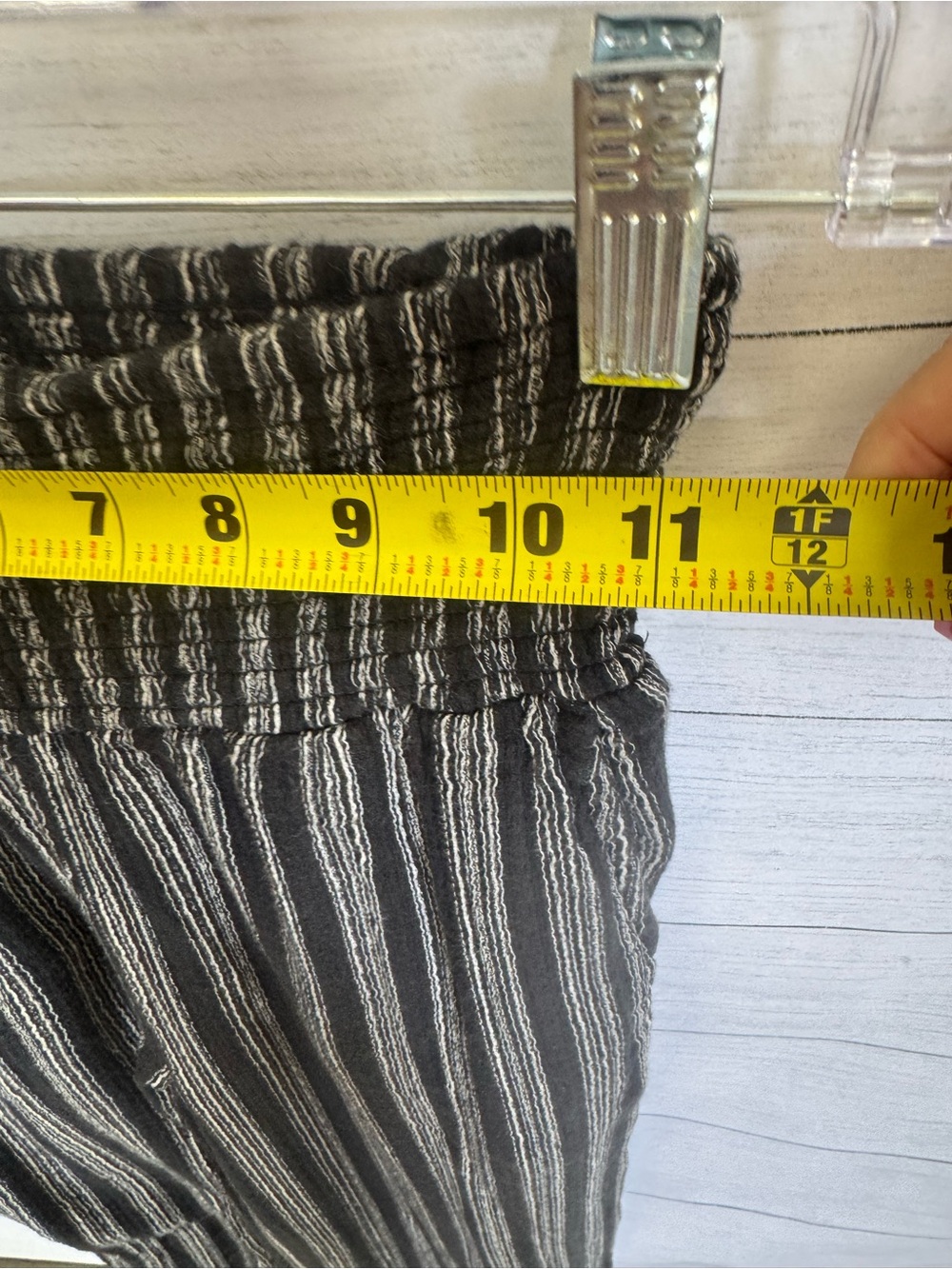 Billabong New Waves Stripe Wide Leg Pants Size Small Smocked Cotton Travel - Picture 9 of 15
